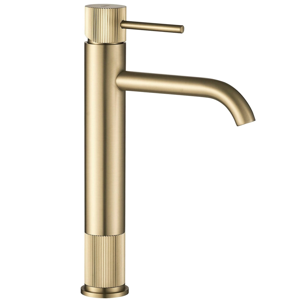 Rubinetto Da Bagno Rea Lungo Stripe Brush Gold