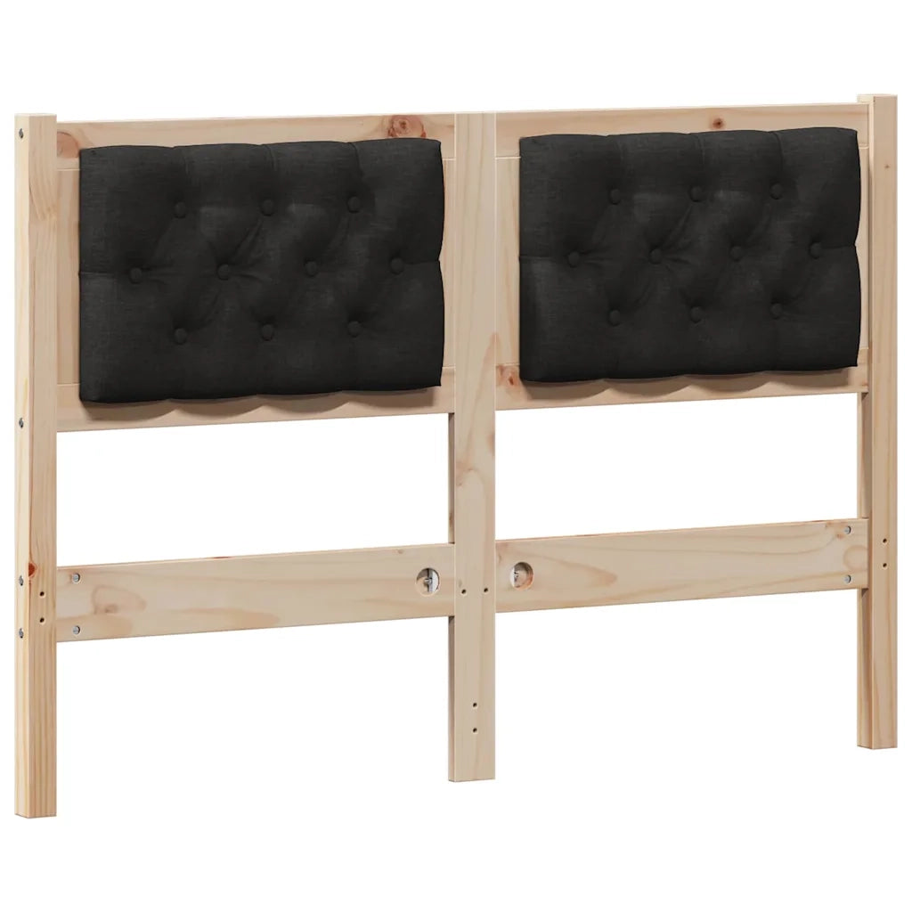 Testiera | Testata Altro Marrone e nero 135 cm Legno di pino massello