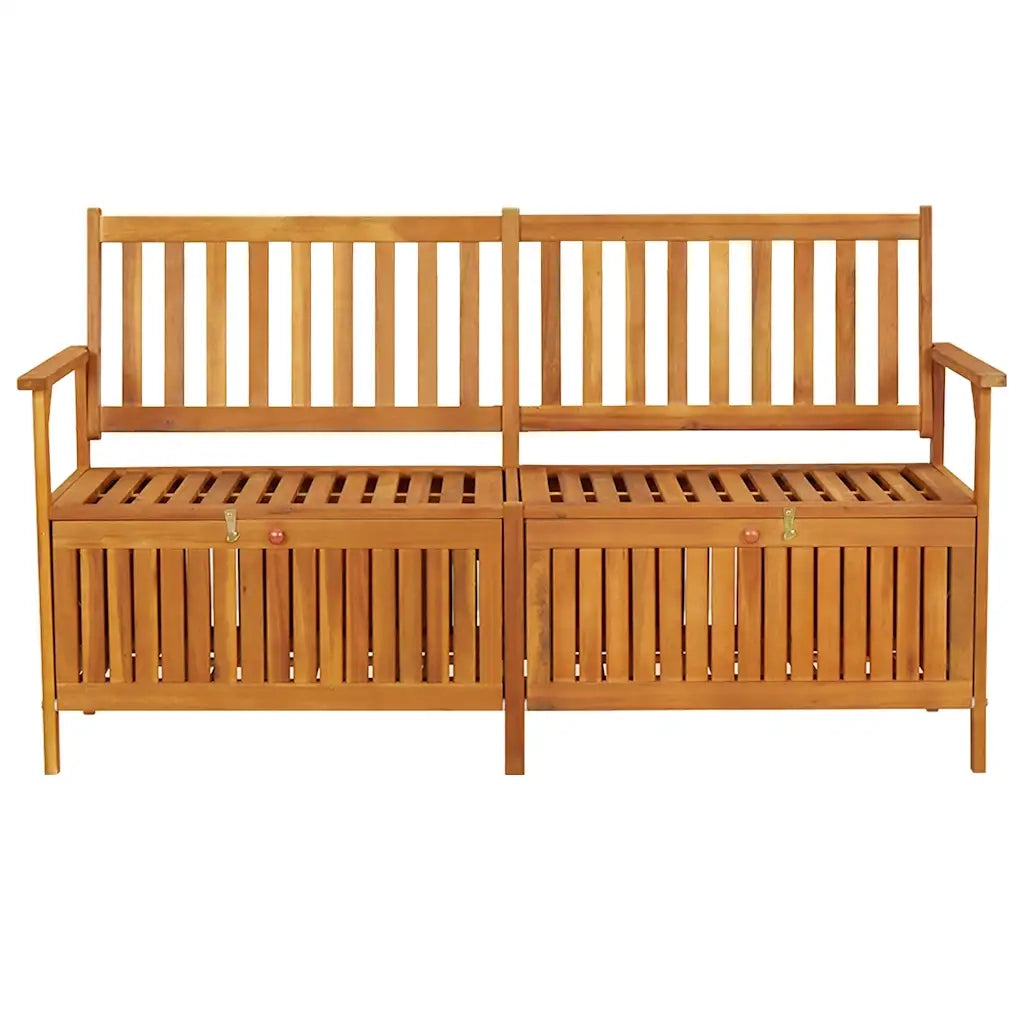CassaPanca da Giardino | Panchina 148 cm in Legno Massello di Acacia