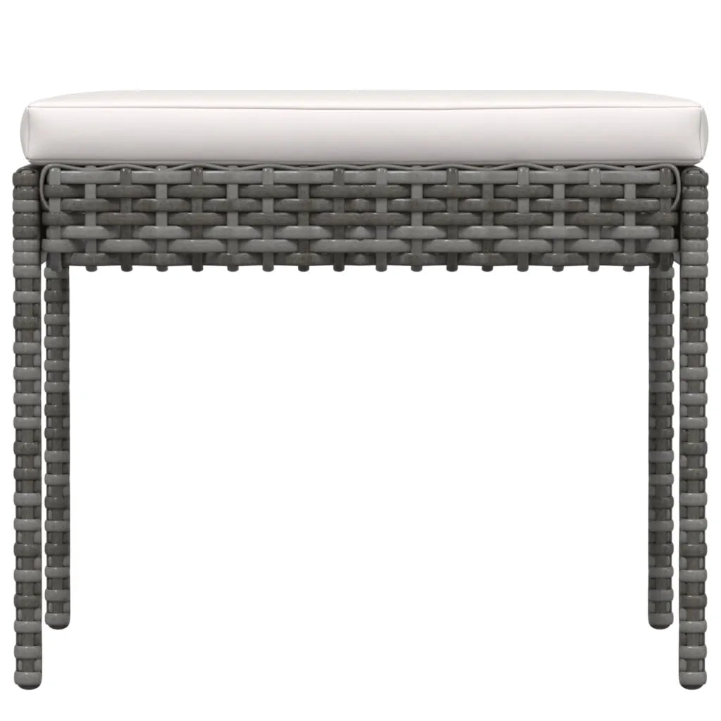 Set Divani da Giardino 6 pz con Cuscini in Polyrattan Grigio cod mxl 37776