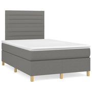 Giroletto a Molle con Materasso Grigio Scuro 120x190cm Tessuto