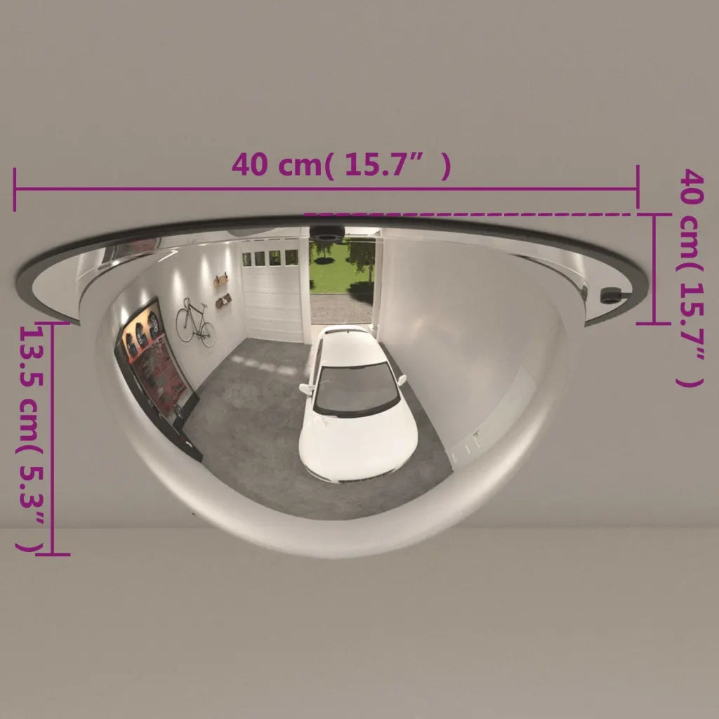 vidaXL Specchio a Cupola Piena per Traffico Ø40 cm in Acrilico