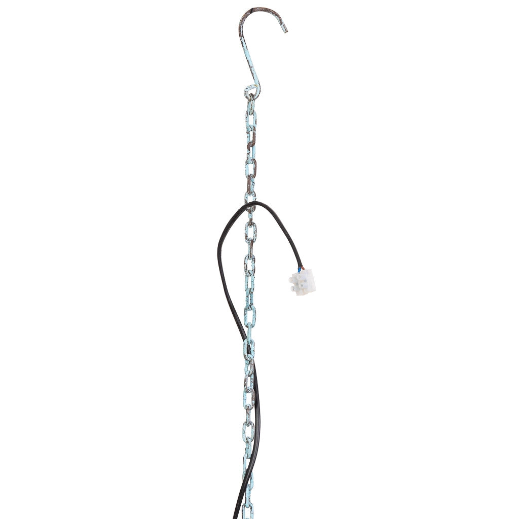 Lampada da soffitto in metallo blu antico, D45x45 h cm