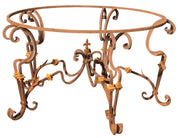 Biscottini Base tavolo in ferro pieno rotonda L145xPR145xH74 cm. forgiato mano trattato,