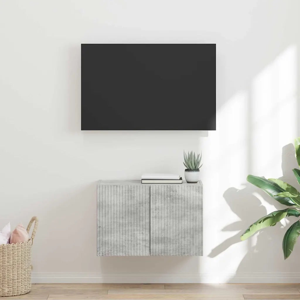 Mobile TV da parete Grigio cemento 59,5 x 31 x 40 cm 892335