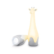 Luce Notturna Torcia Ricaricabile per Bambini 6x21 cm a Forma di Giraffa Bianco/Grigio