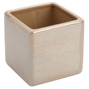 Portaspazzolino In Ceramica Lucida Beige Cuba