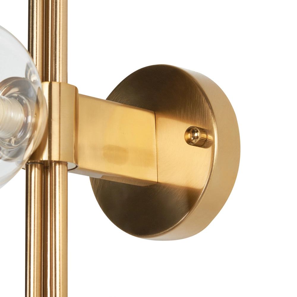 Lampada da parete in metallo e vetro oro a 3 luci Plafoniera di design moderno Glam