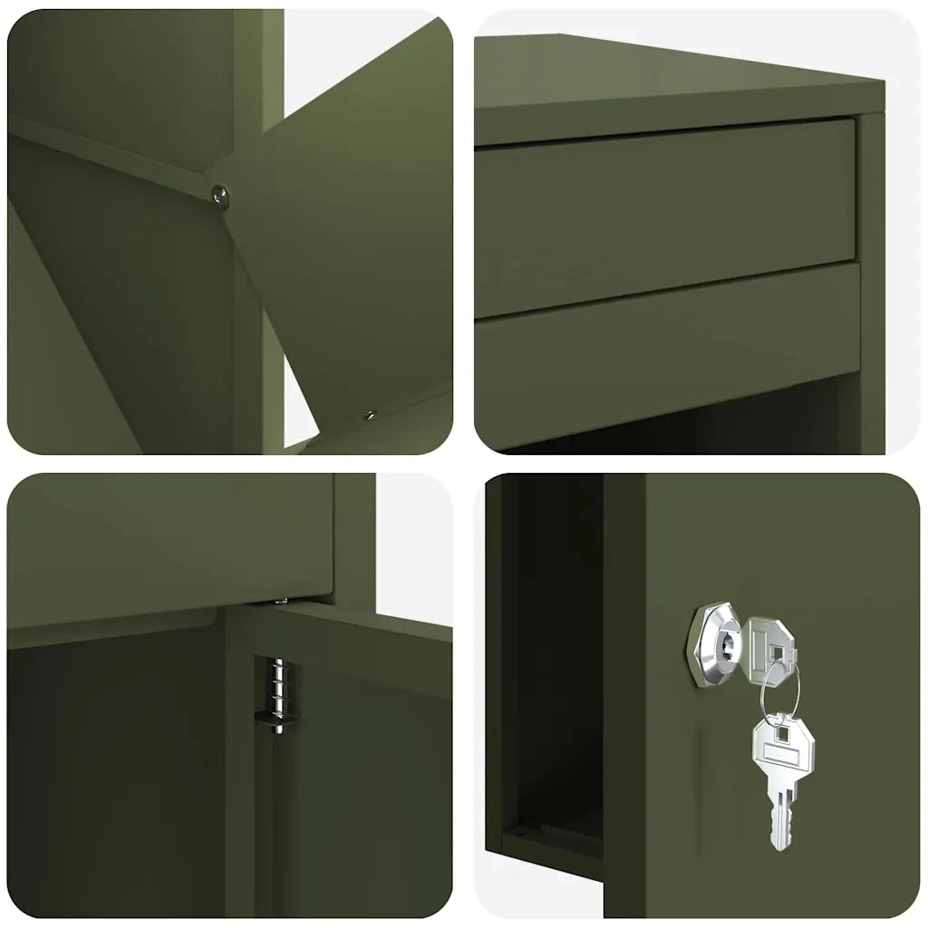 Cassetta per pacchi Oliver verde 41 x 38 x 103 cm Acciaio CFW8669132