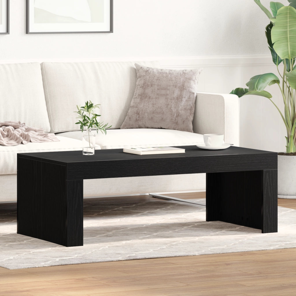 Tavolino da caffÃ¨ Nero Rovere 102x50x35 cm Legno ingegnerizzato