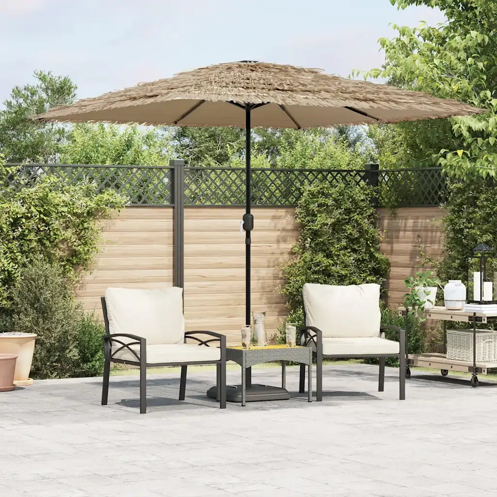 Ombrellone Giardino-Ombrello da Balcone con Palo in Acciaio Marrone 248x248x248 cm