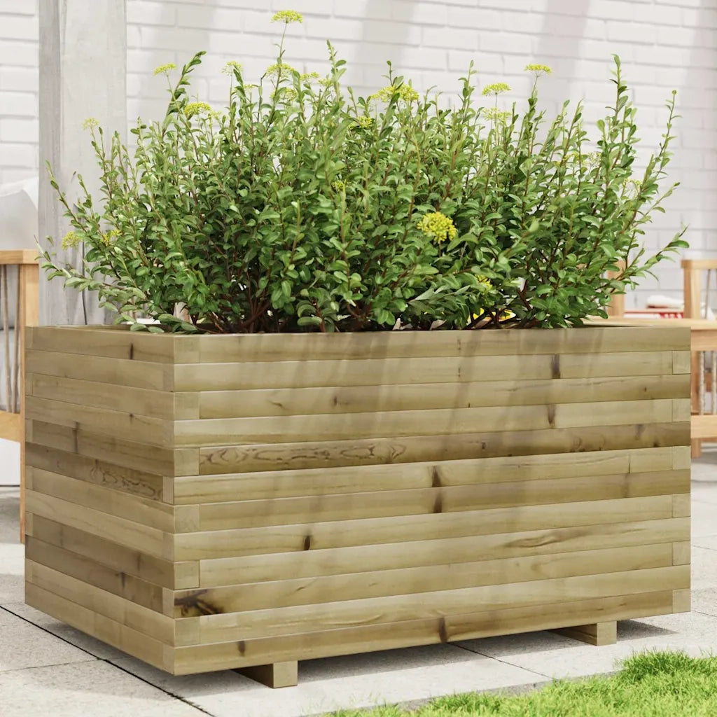 Fioriera da Giardino-Vaso da Esterno 90x60x49,5 cm in Legno di Pino Impregnato 966199