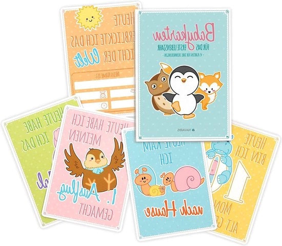 Tavole di riferimento per bambini - Primo anno - Set di 45 pezzi - Ragazza Ragazzo - Lingua tedesca.