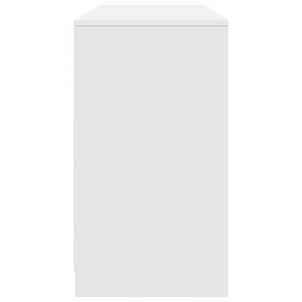 Scrivania Bianca 120x42x76 cm in Legno Multistrato
