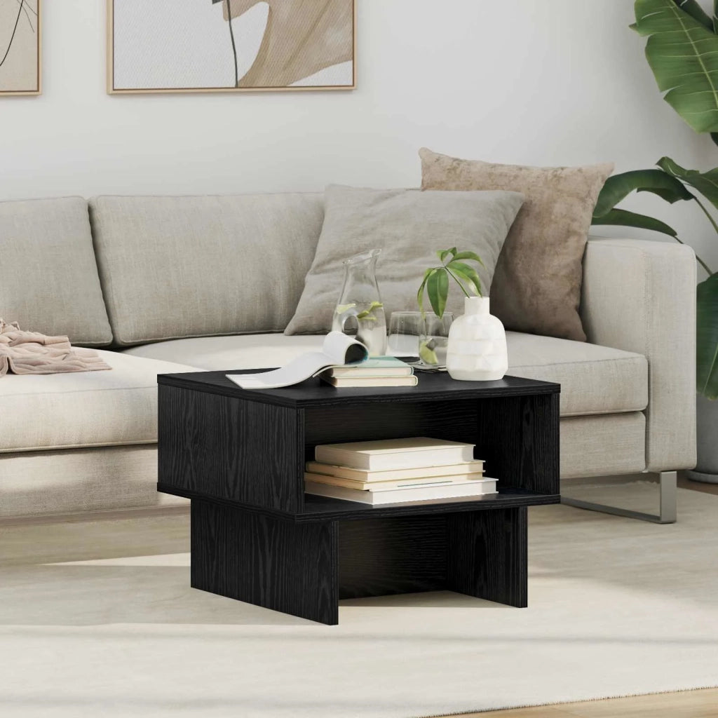 Tavolino da salotto Rovere Nero 48 x 46 x 35 cm
