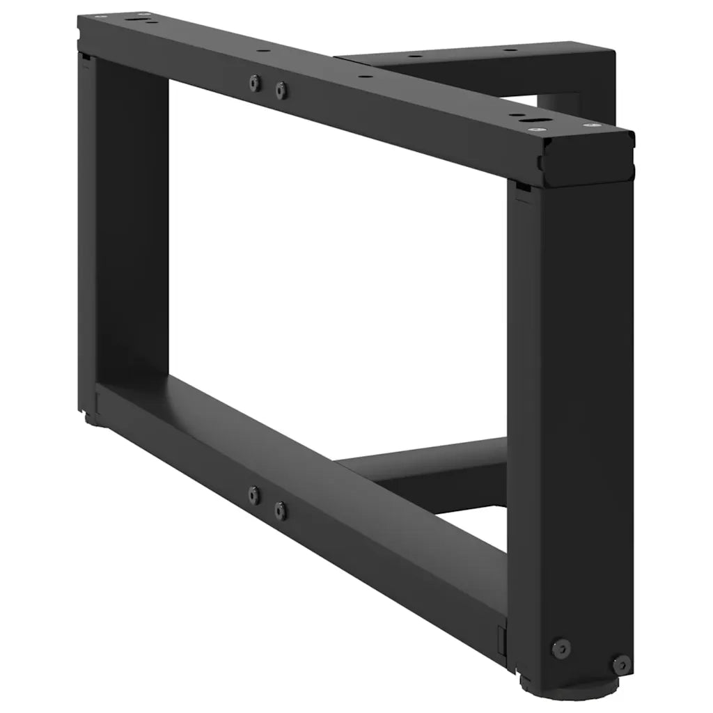 Gambe per Tavolino da Caffè a Forma di T 2 pz Nere 70x25x(30-31) cm Acciaio 4013016
