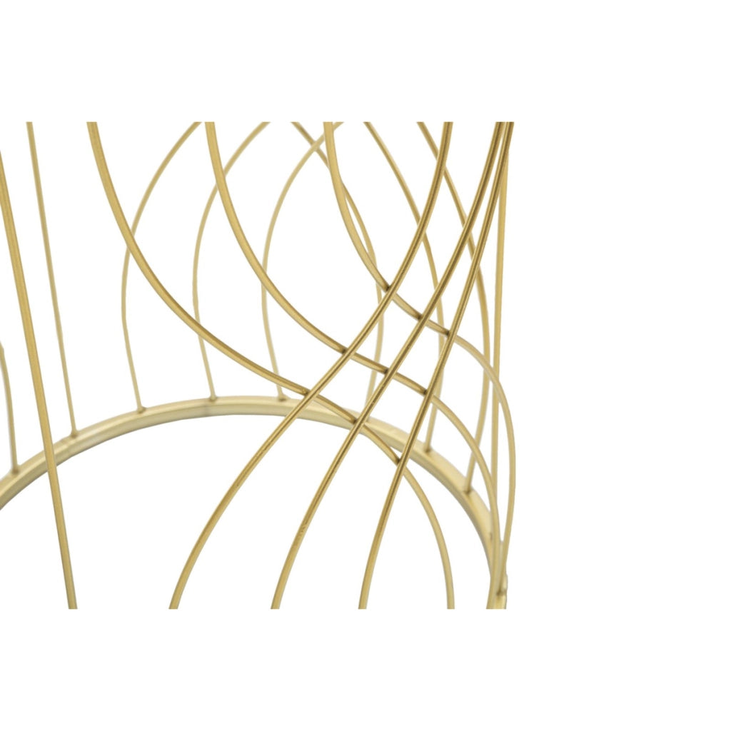 Set di Tavolini VKH545, Oro, Metallo, 38x38x55 cm