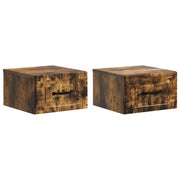 Mobiletto da notte a muro 2 pcs Rovere Fumo 34,5 x 33 x 20 cm 899286
