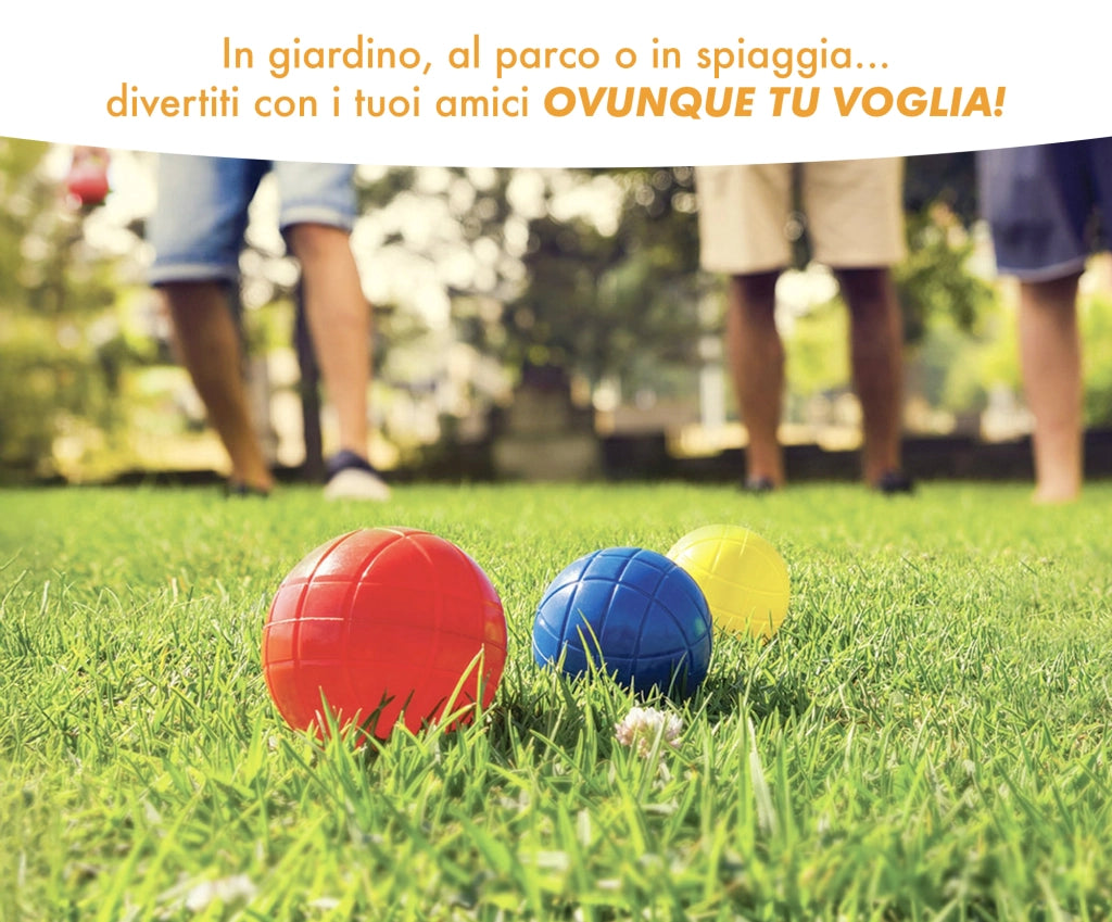 Set Di Bocce Bambini Adulti 6 Palline 2 Boccini Spiaggia Campeggio Giardino Con Borsetta Per Trasporto Prodotto Palline Giochi Per Il Mare