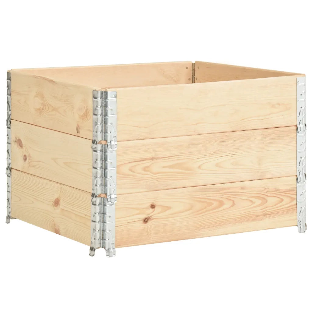 Fioriere Rialzate 3 pz 100x100 cm in Legno Massello di Pino 3055169