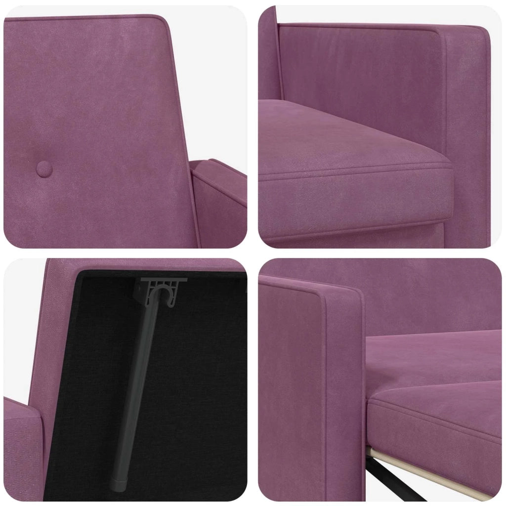 Divano letto | Sof¨¤ letto | Letto singolo Viola Tessuto