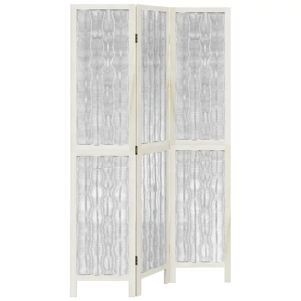 Divisorio Ambienti | Divider per stanze | Paravento 3Pannelli Bianco Legno Massello di Paulownia