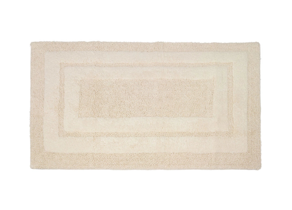 Tappeto Casa Bagno Cotone Spugna Morbida Tinta Unita Antiscivolo Sirio Farina - 55x100 - Farina