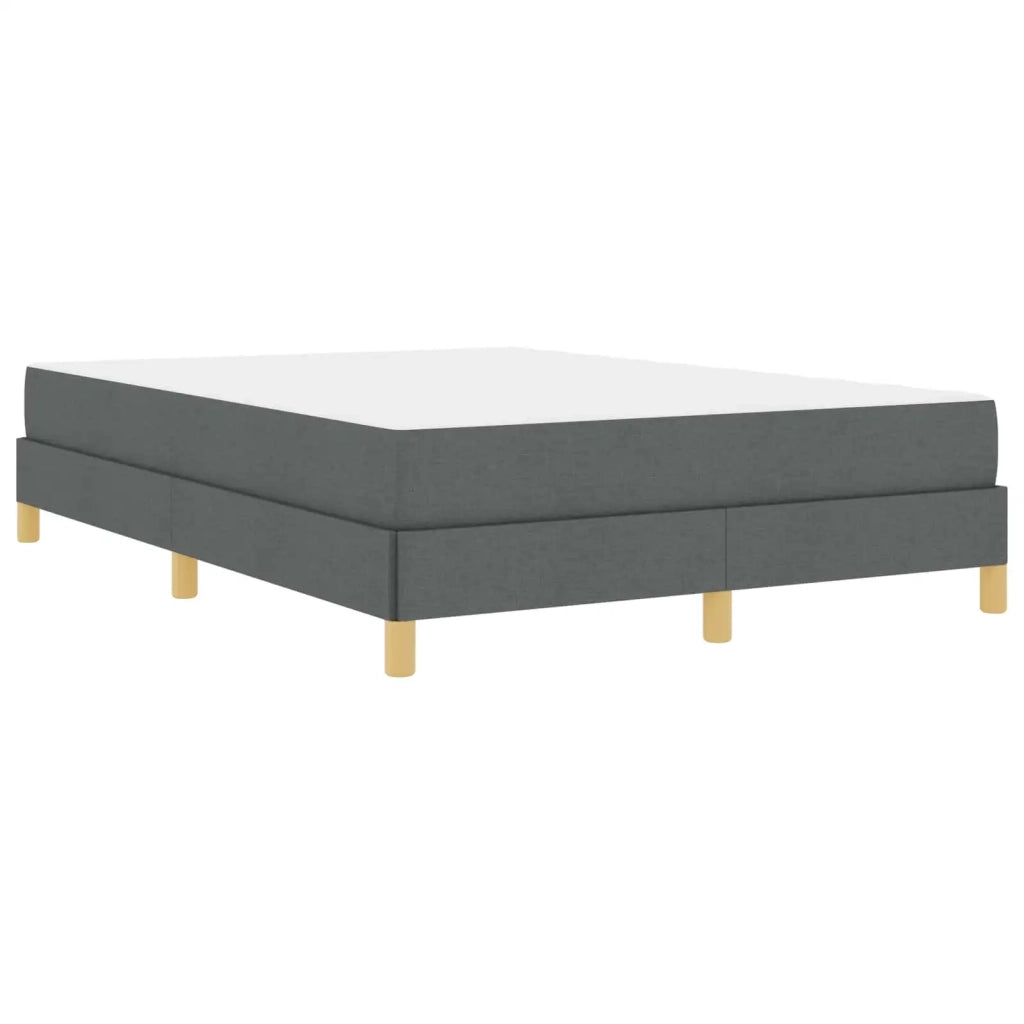 Letto a molle con materasso Grigio scuro 140 x 200 cm Tessuto 3398571