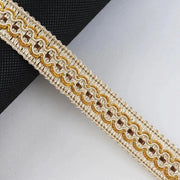 Seta a maglia manuale - Decorazione per matrimonio - 11m x 2cm - Color beige