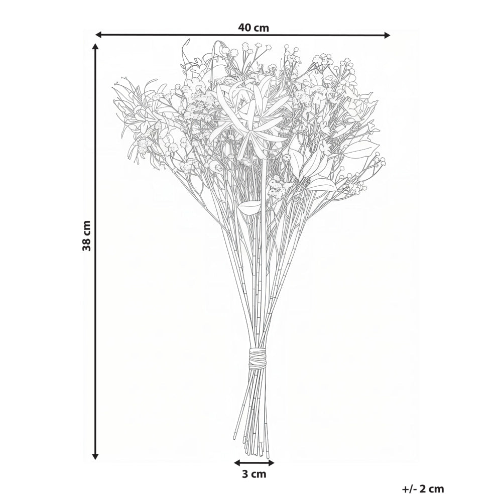 Bouquet di fiori artificiali bianco decorativo finto 38 cm Decorazione da tavolo Soggiorno Sala da pranzo