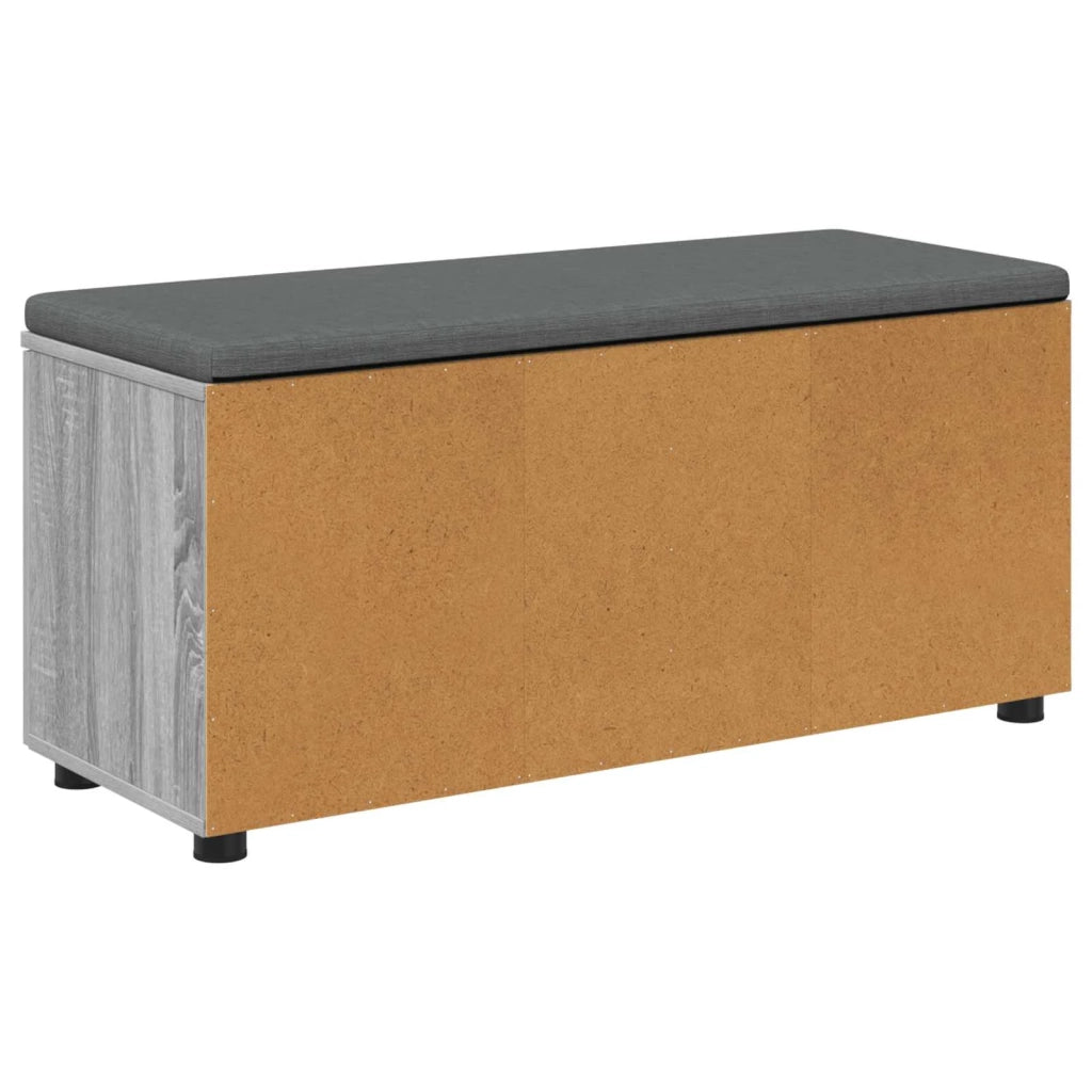 Panca per ingresso con cuscino-Sgabello-Panca da Corridoio Grigio Sonoma 100 x 38 x 46 cm 753471