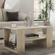 Limosano, Tavolino da Salotto un Vano, 80x50x40h cm Bianco Marmo