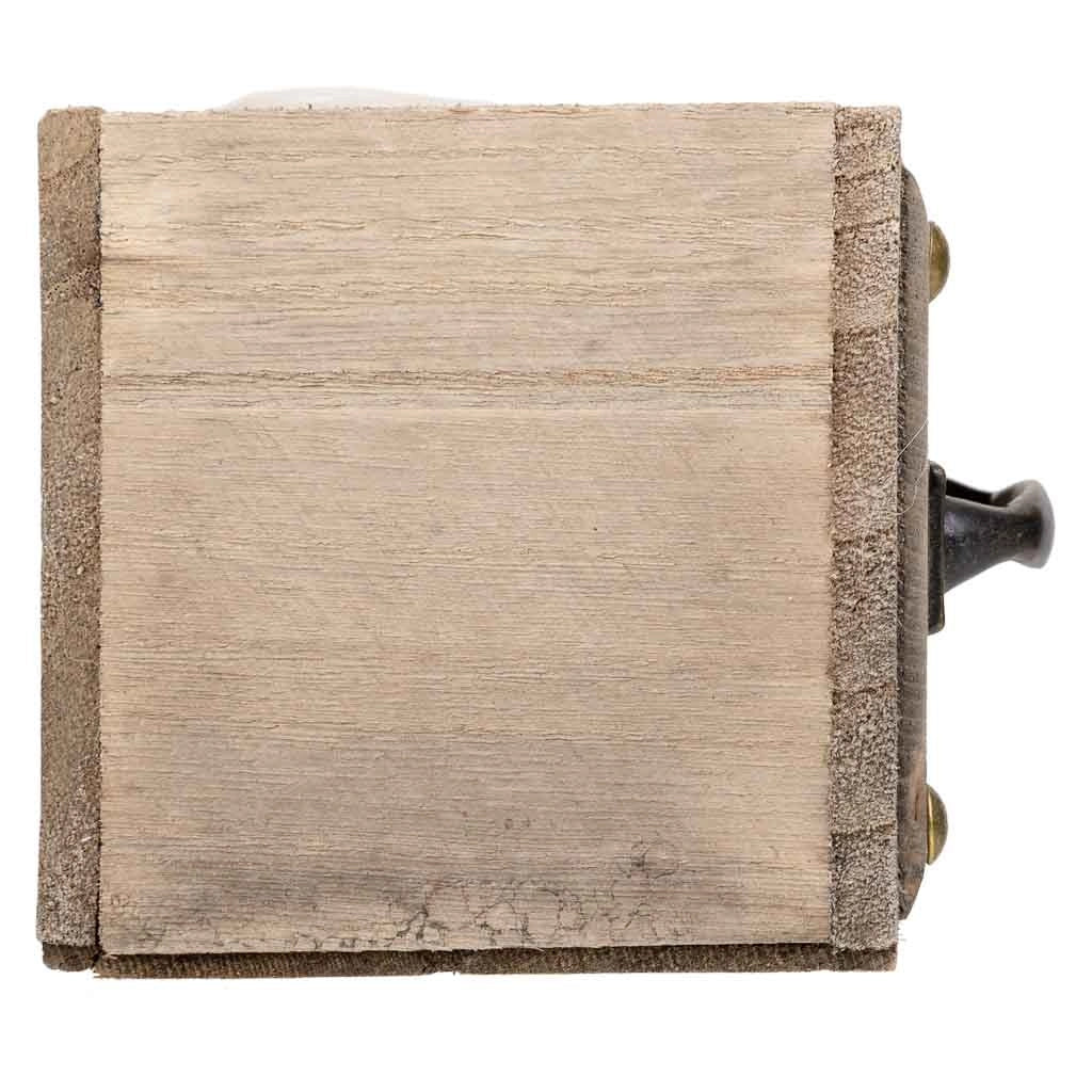 Scatola in legno marrone 14x14x12h cm