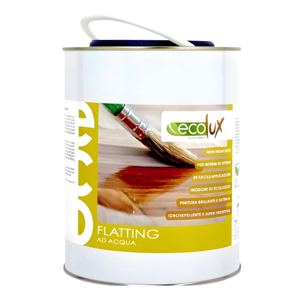 Ecolux flatting ad acqua vernice lucida per legno trasparente *** formato 2.5 lt, confezione 1