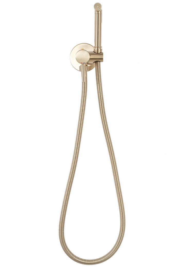 Rubinetto Bidet Rea Lungo Loop Gold Brush