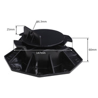 Set 100 supporti per pavimenti galleggianti, altezza regolabile 60-128mm Max 2700 kg, Pavimenti Decking