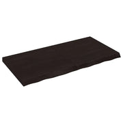 Piano Tavolo Marrone 120x60x(2-6) cm Rovere Massello Trattatocod mxl 96856
