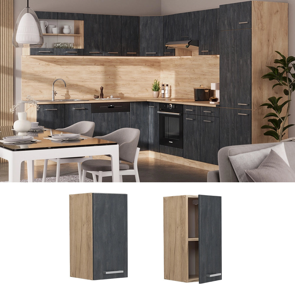 Vicco Pensile da cucina Calcestruzzo nero 30 cm