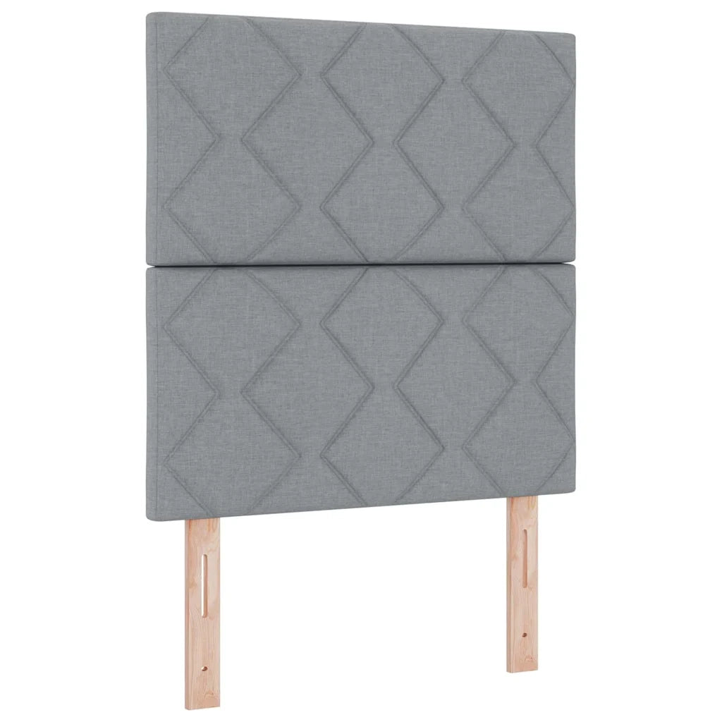 Letto a molle con materasso Grigio chiaro 80 x 200 cm Tessuto 3339420