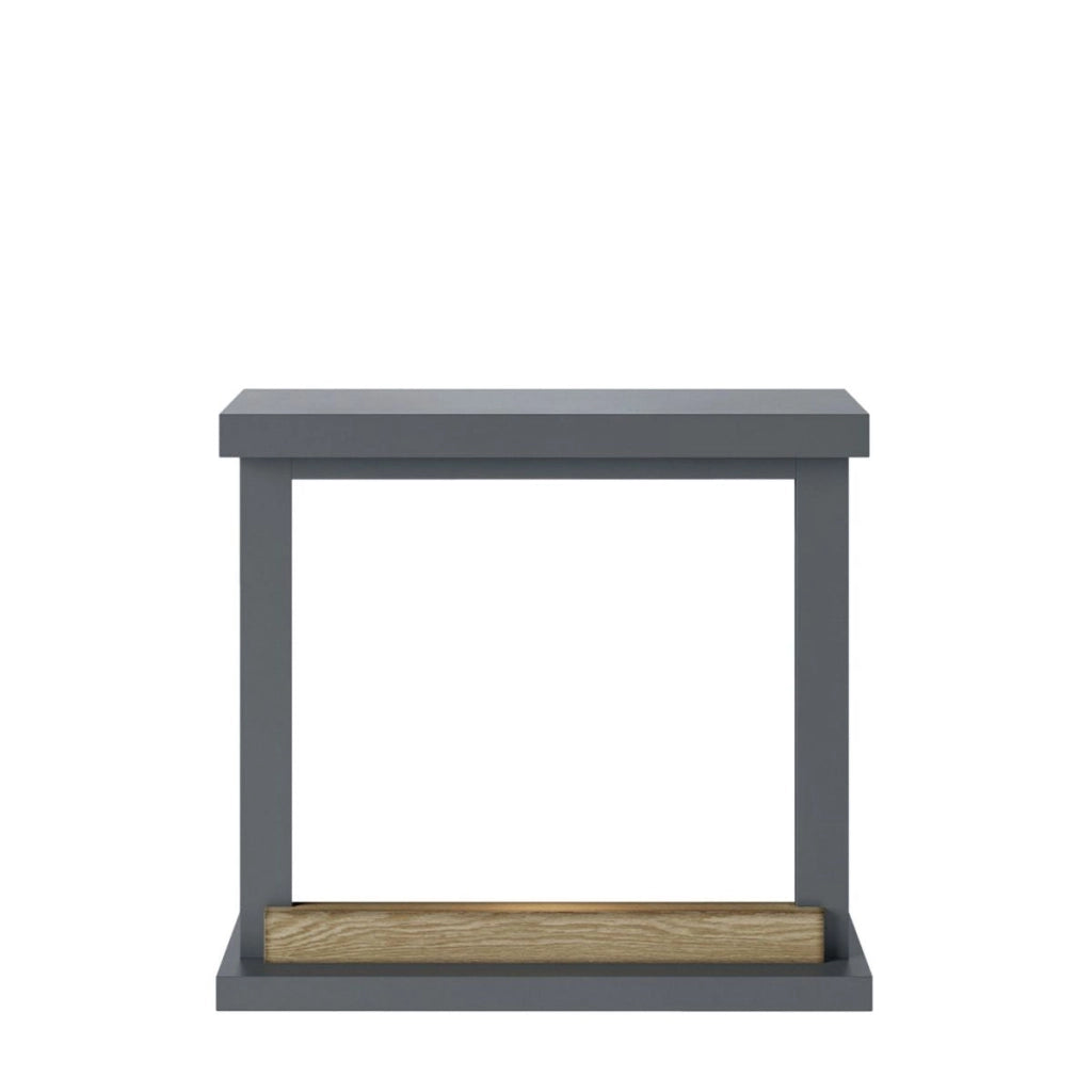 Camino Elettrico da Pavimento 75x67,8x24,5 cm Effetto Fiamma 1500W Sined Sorano Grigio Scuro