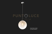 SOSPENSIONE OTTONE SAT. 1 LUCE VETRO MEDIO AMBRA 1194OS-S25-AM