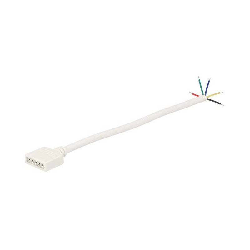 2 PZ Connettori Femmina Con 5 Buchi  Per Striscia Bobina Led RGBW RGB+W