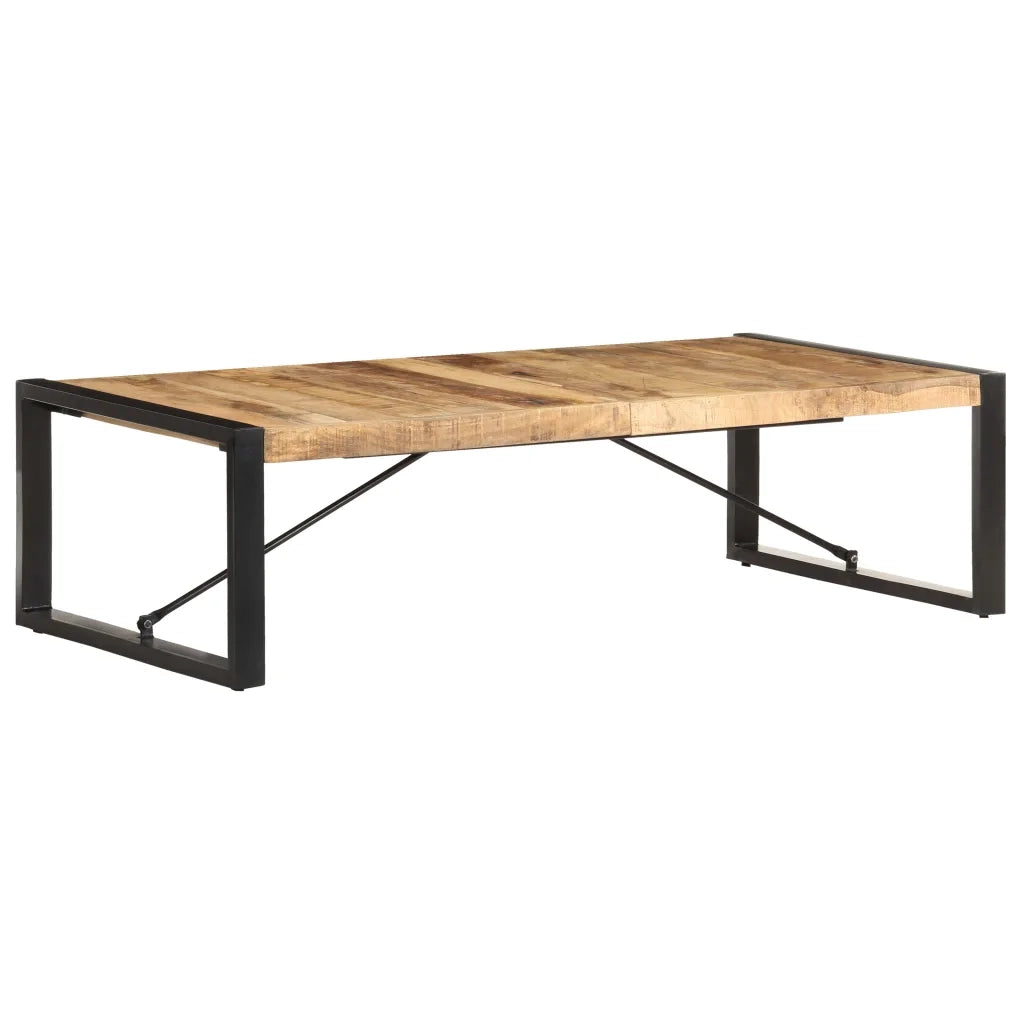 Tavolino da Salotto 140x70x40 cm in Legno di Mango Grezzo 321584