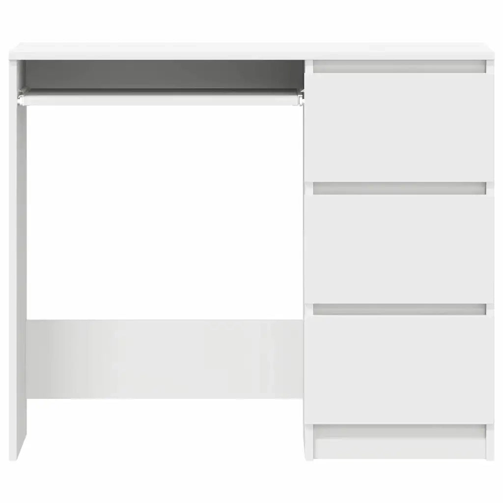 Scrivania Bianca 90x45x76 cm in Legno Multistrato 801373