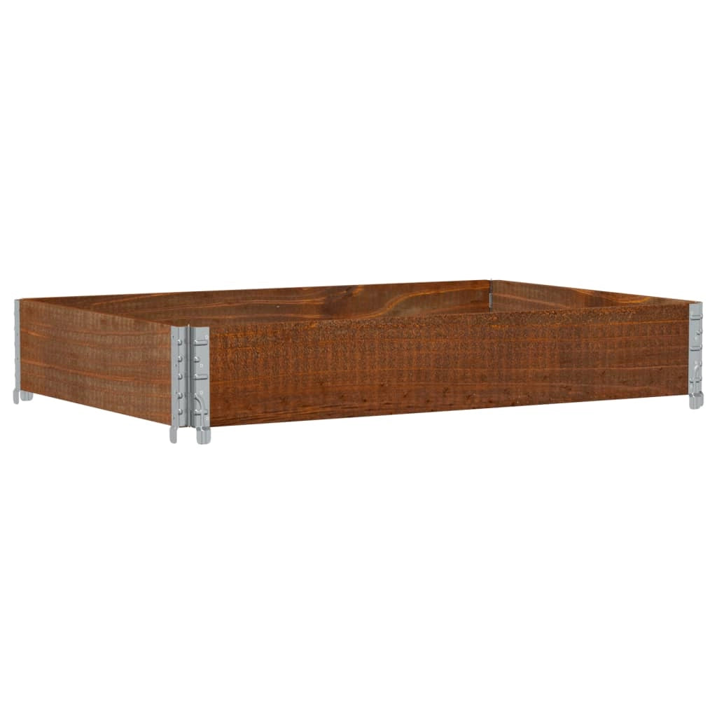 Vassoio per fioriera aiuola rialzata piante fiori terrazza giardino 120 x 80 cm legno massello di pino marrone 02_0037408