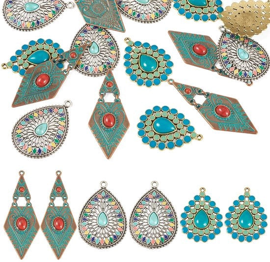Set di 15 Bevande in Ceramica Bohémica per Creare Gioielli