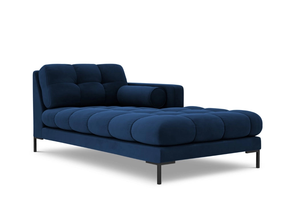 Cosmopolitan Design - Chaise longue destra "Bali" in velluto blu reale 