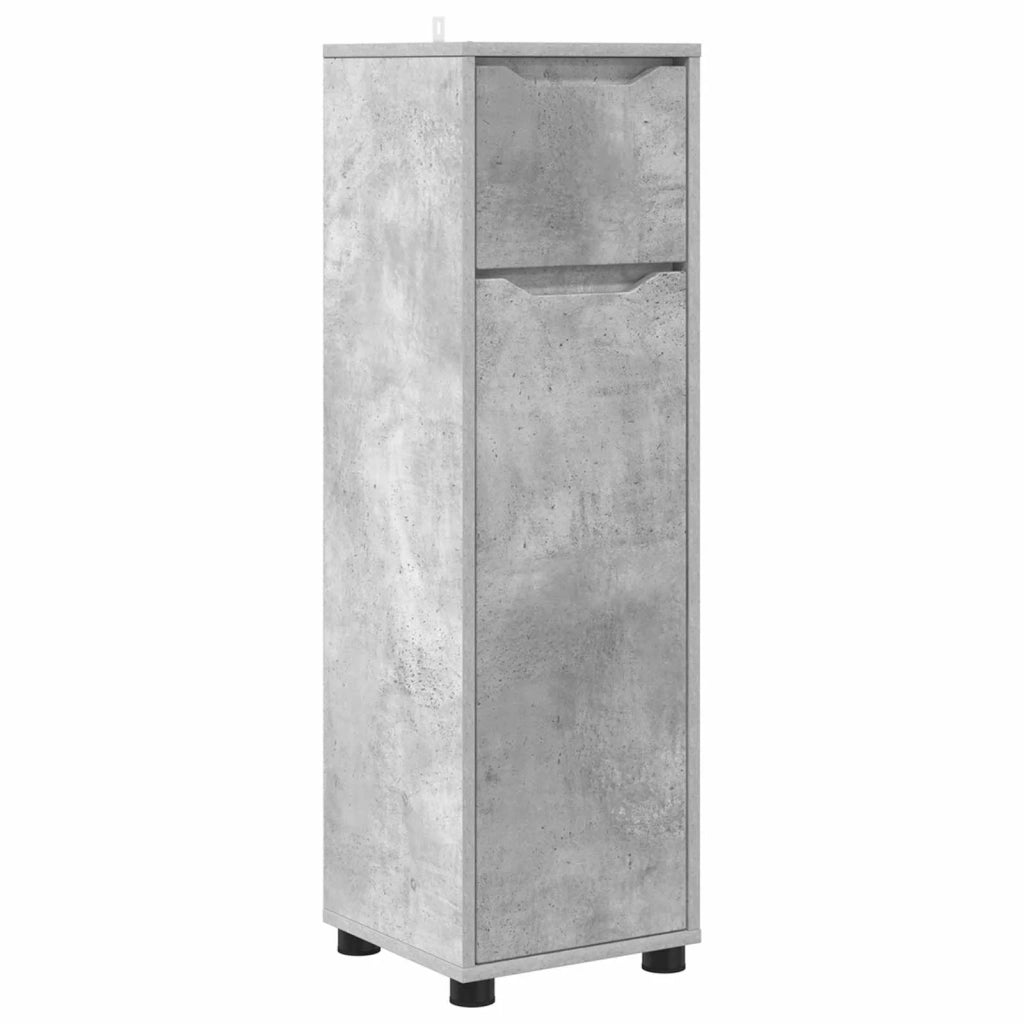 Mobile da Bagno con cassetto Grigio cemento 30,5 x 30 x 101 cm 888740