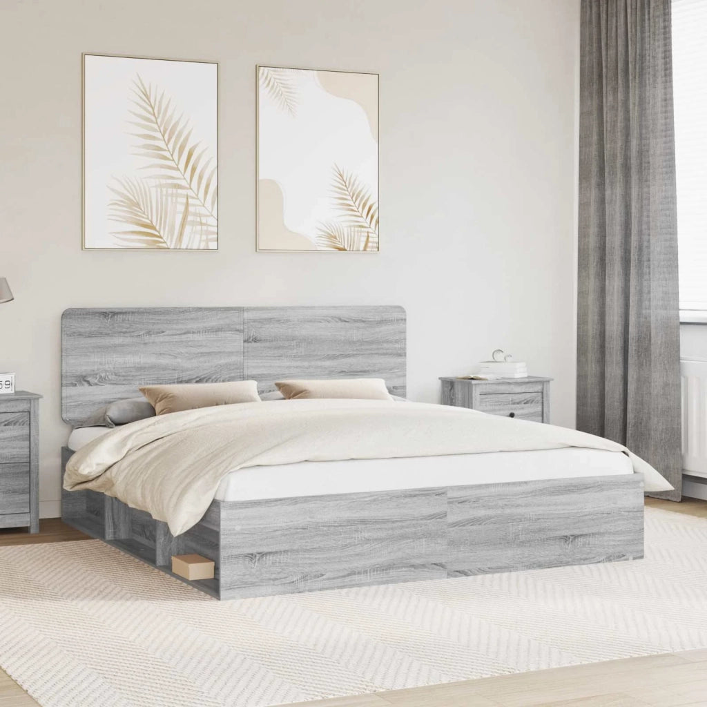 Struttura del letto Grigio Sonoma 180 x 200 cm Pino massello 3412457