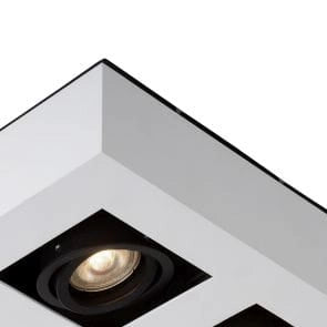 Lucide Xirax plafoniera 4 spot GU10 5W 2200-3000K bianca